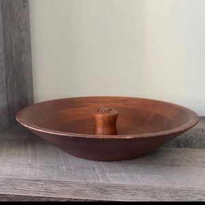 Real Walnut Vermillion wooden bowl